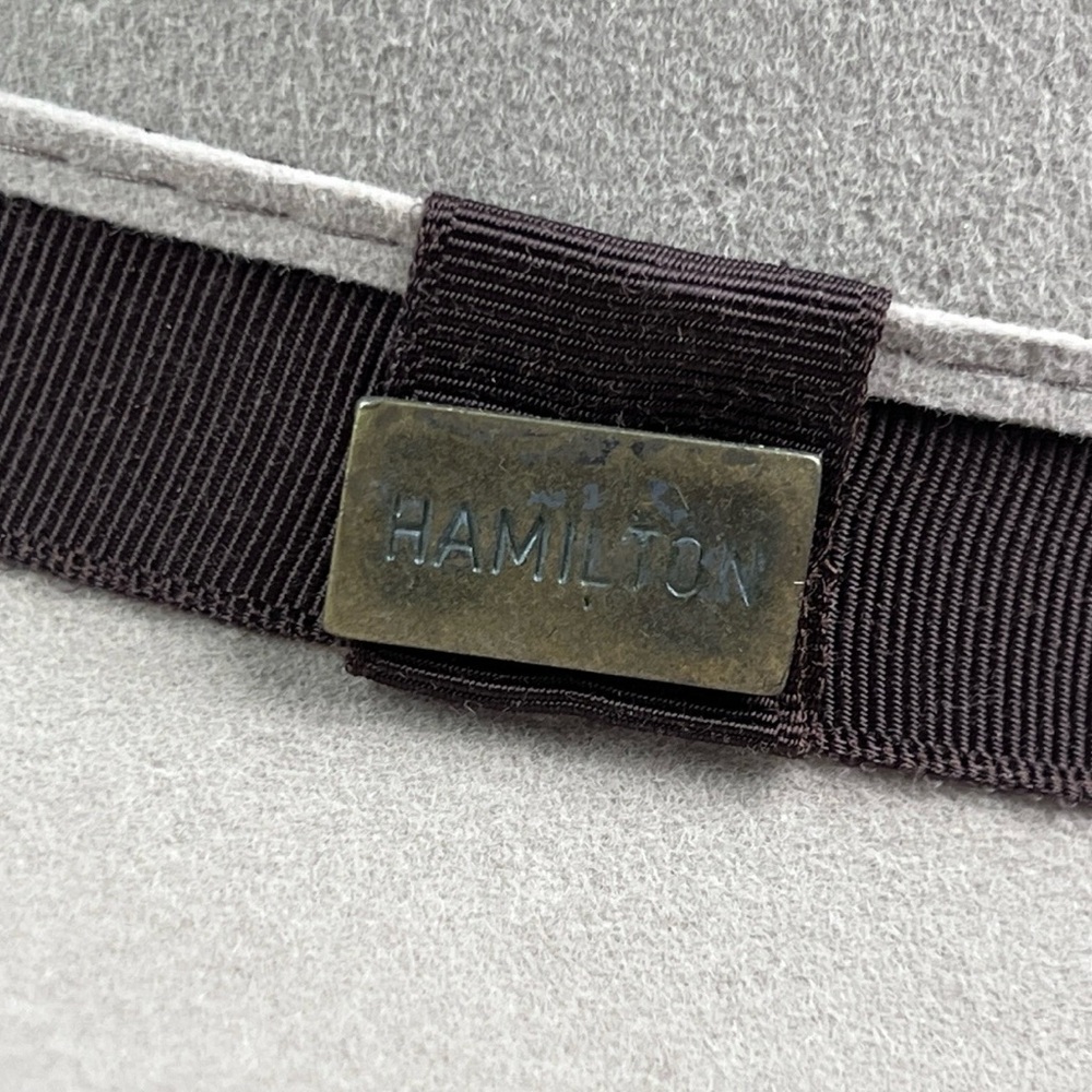 Italy Panizza Kanguroo Fedora Hat Rabbit Fur Felt Hamilton Waterproof 54 or6 3/4 - Picture 5 of 8